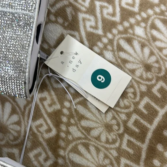 A New Day Silver Heeled Boots with Shimmering Rhinestones - Picture 2 of 16